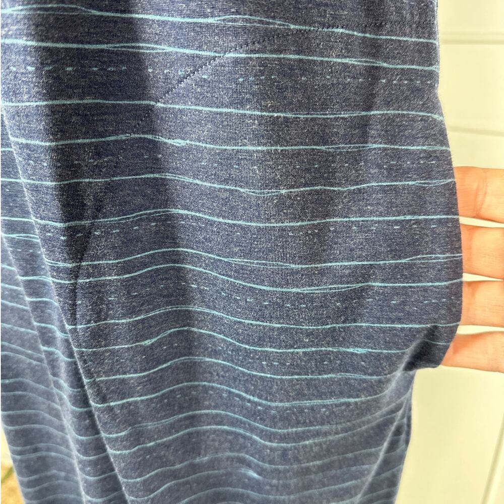 Title Nine Hiolani T-Shirt Dress Blue Mizikuru Print Golf Stretch Knee Length L - Picture 5 of 12
